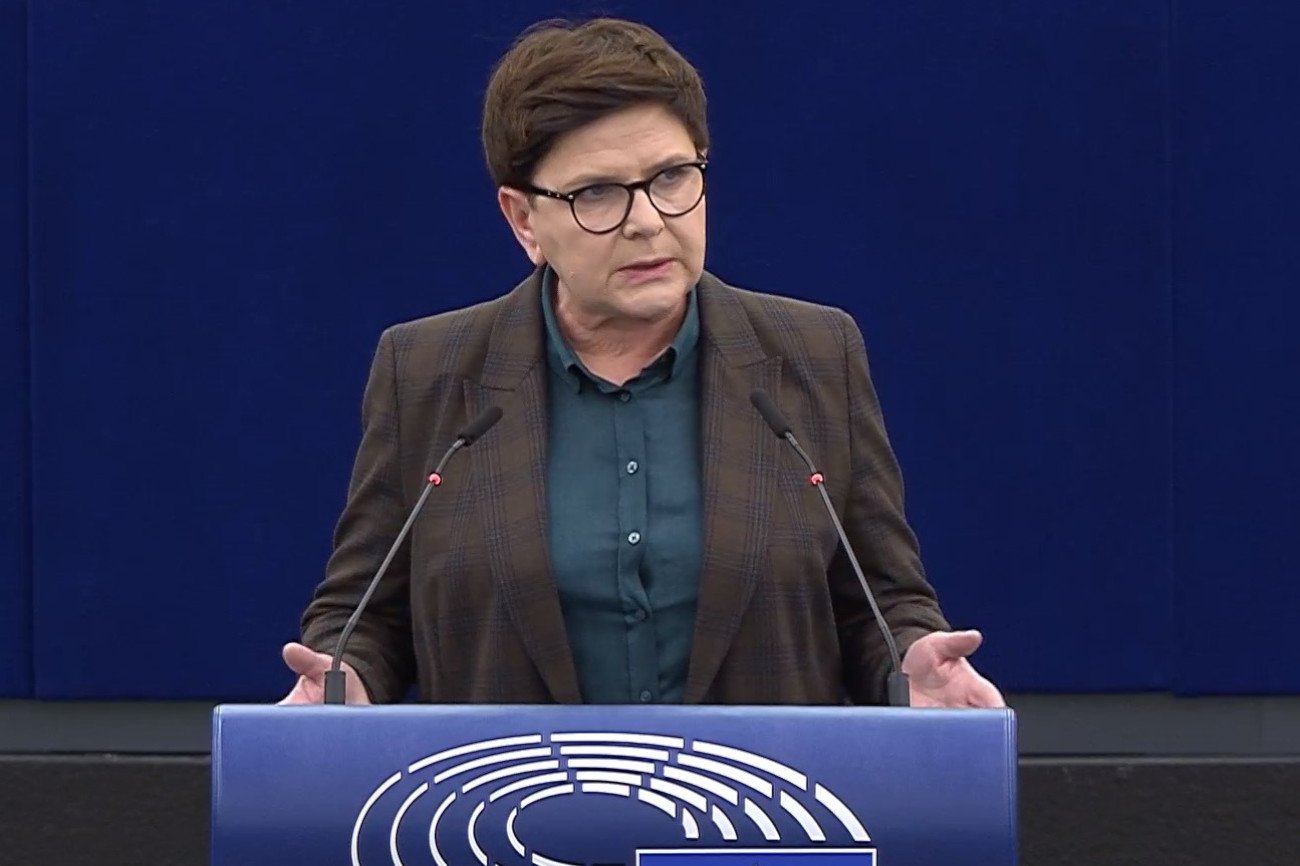 Beata Szydło w Parlamencie Europejskim