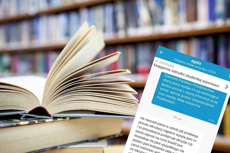 Odpowiedź na zgłoszenie do pracy w księgarni była skandaliczna.