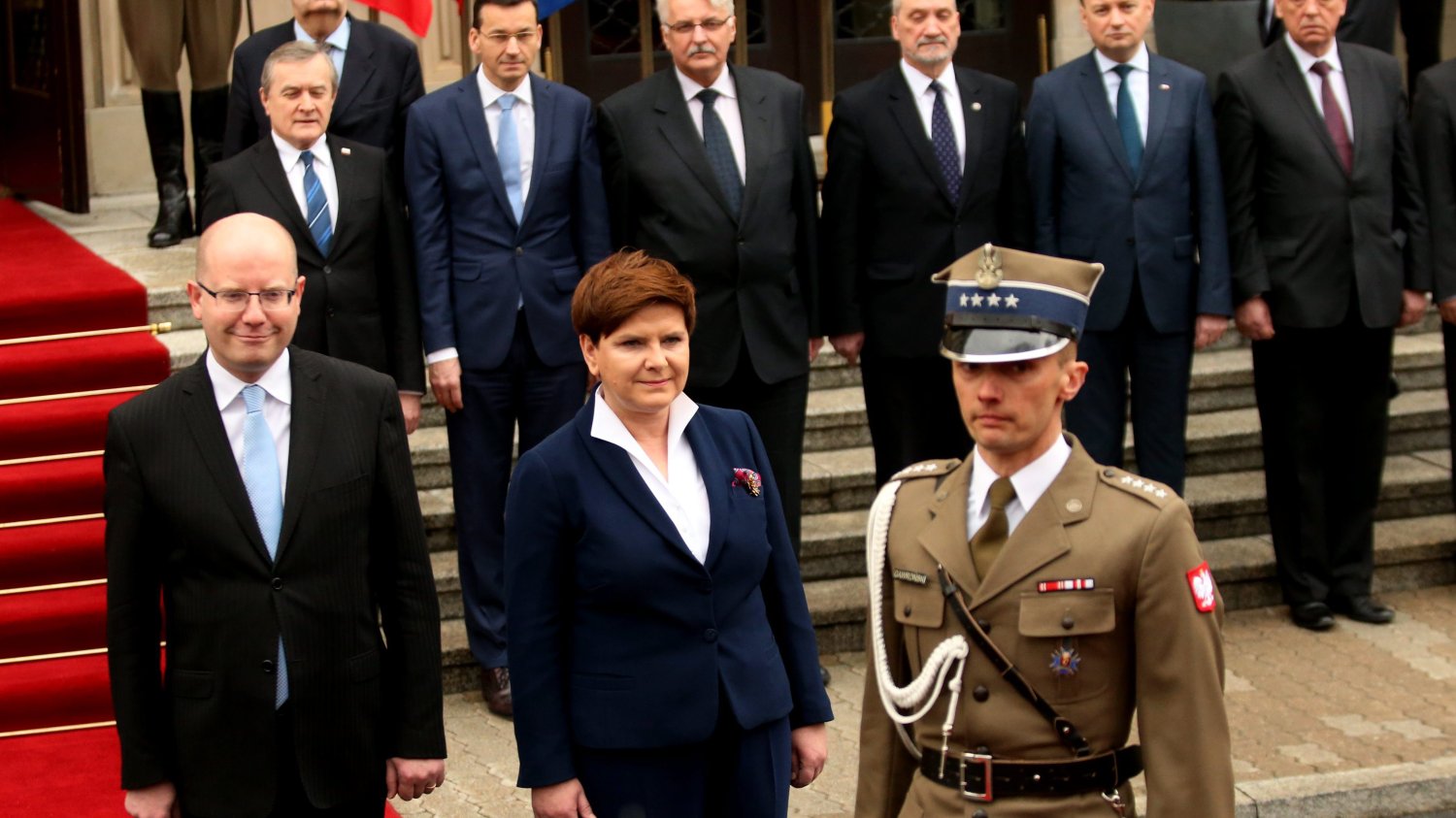 Premier Beata Szydło podczas spotkania z premierem Czech