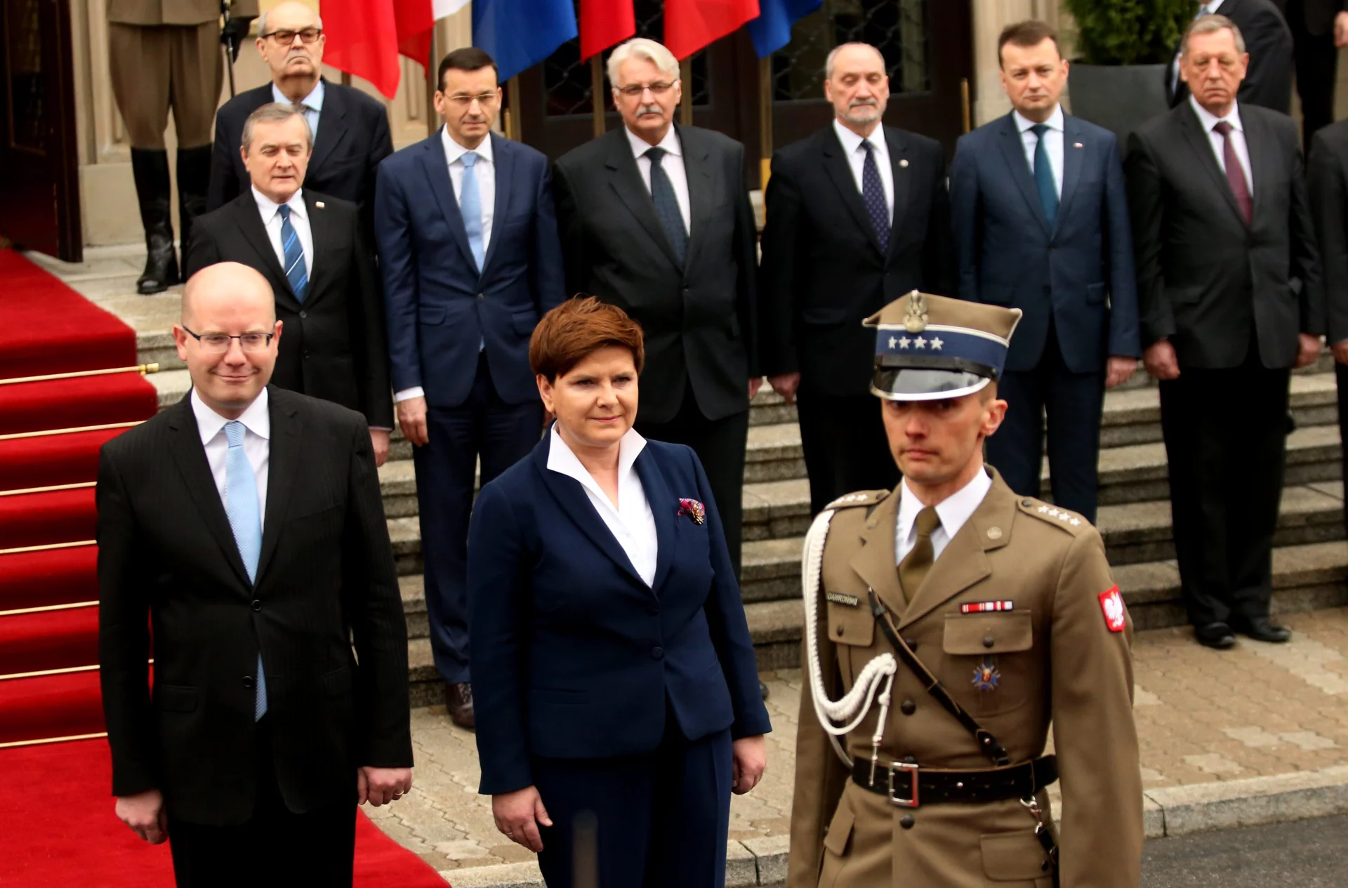 Premier Beata Szydło podczas spotkania z premierem Czech