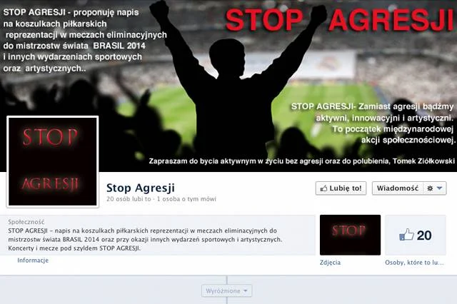 Profil "Stop Agresji" na Facebooku