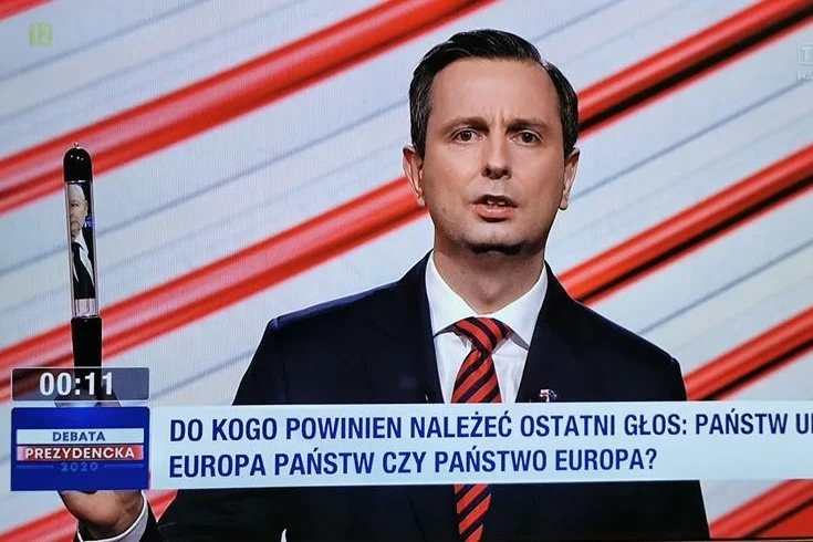 Władysław Kosiniak-Kamysz pokazał długopis na debacie prezydenckiej w TVP, który wyjątkowo trafnie określa rolę prezydenta Dudy w czasach rządów PiS.