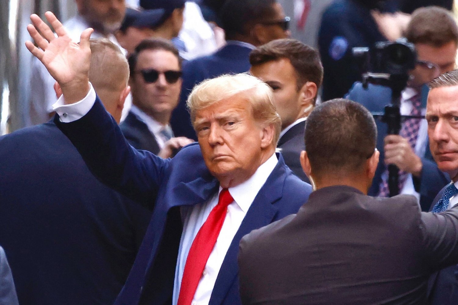 Donald Trump opuścił sąd w Nowym Jorku.