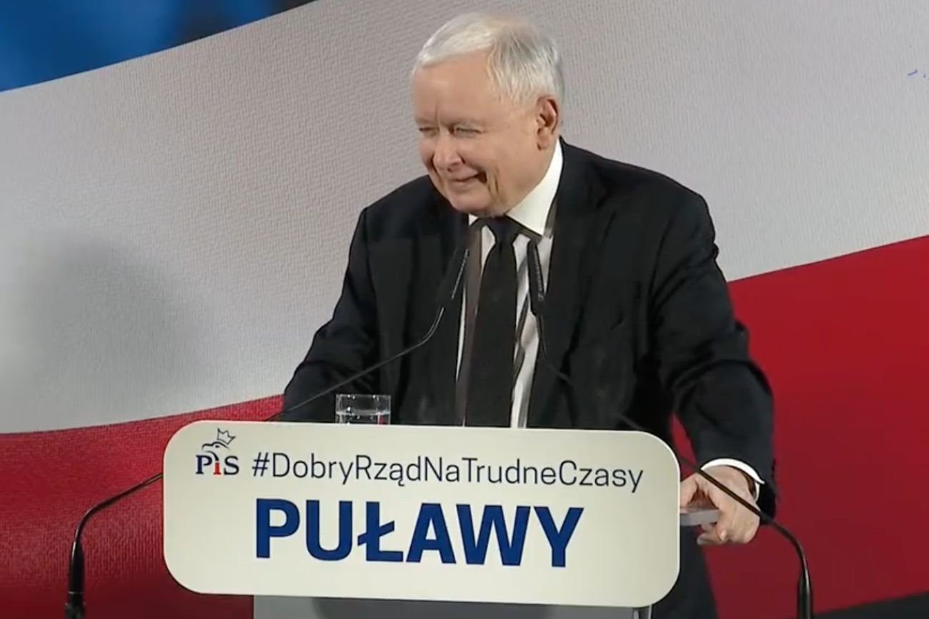 Jarosław Kaczyński w Puławach.