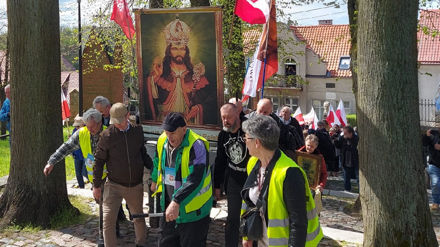 W Gietrzwałdzie odbył się protest.