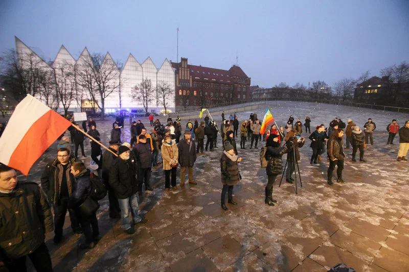 Protest studentów w Szczecinie.