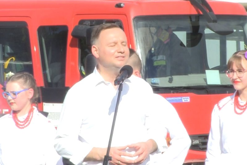 Andrzej Duda w Zaleszanach postanowił rozwinąć słowa św. Jana Pawła II o partyjne hasło PiS.