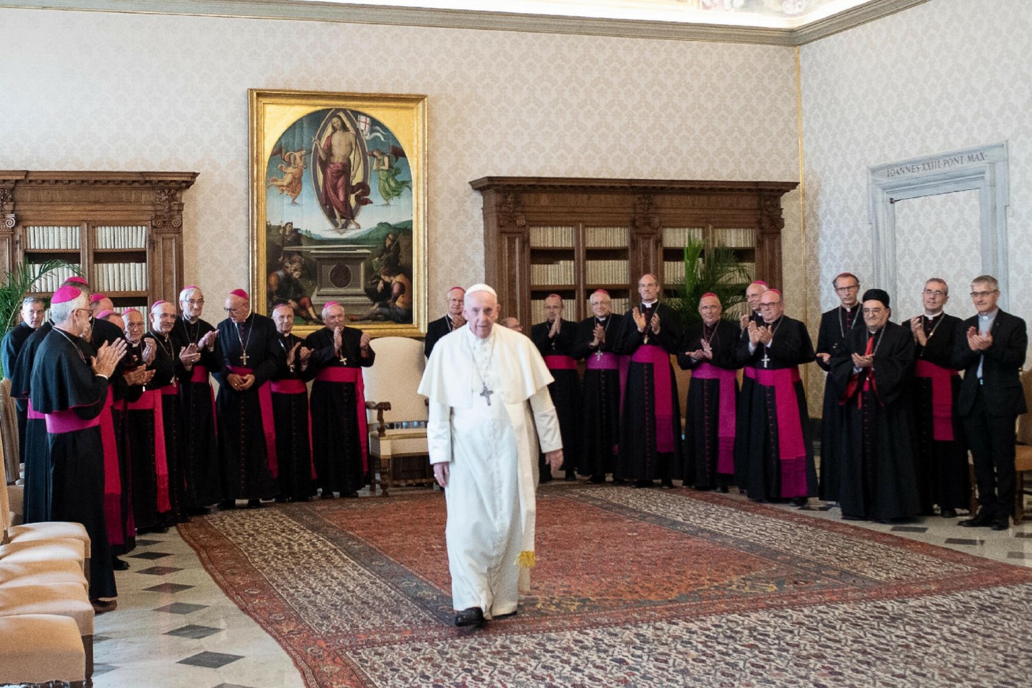 Wcześniej papież Franciszek przyjmował m.in. biskupów z Francji (na zdjęciu). Teraz przyszła kolej na polskich duchownych.
