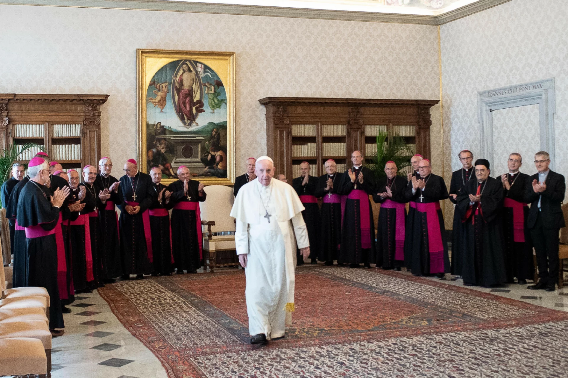 Wcześniej papież Franciszek przyjmował m.in. biskupów z Francji (na zdjęciu). Teraz przyszła kolej na polskich duchownych.