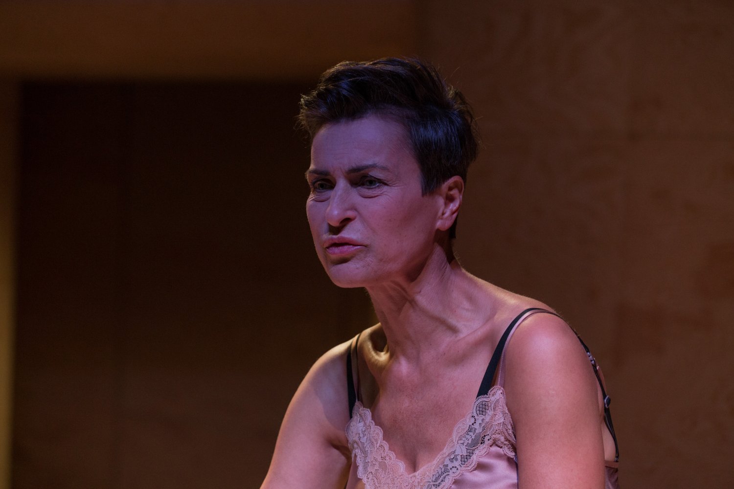 Danuta Stenka podczas spektaklu "Sonata jesienna" w Teatrze Narodowym (październik 2020)