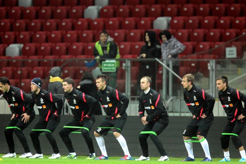 Trening Polaków przed meczem z Portugalią