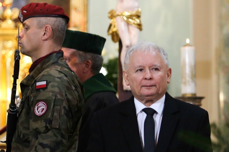 Prezes PiS na pogrzebie prof. Marii Dzielskiej w Krakowie.
