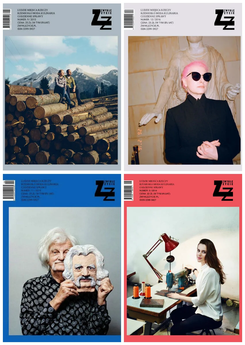 Okładki magazynu "Zwykłe Życie"