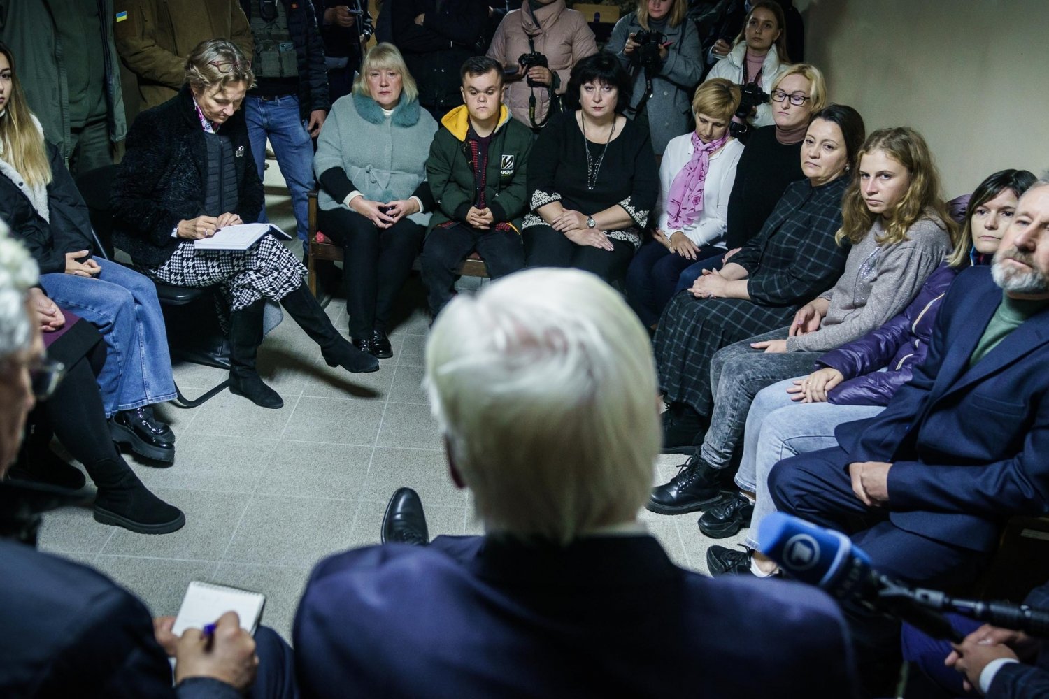 Prezydent Niemiec w schronie w Ukrainie.