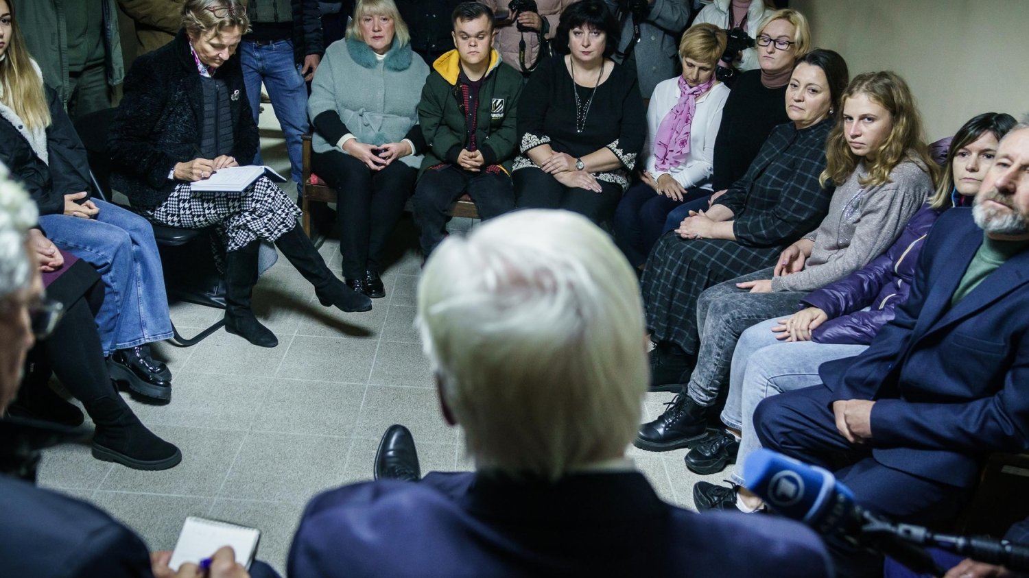 Prezydent Niemiec w schronie w Ukrainie.
