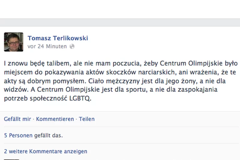 Naczelny Frondy ponownie zabrał głos w sprawie rozbieranych sesji polskich sportowców.