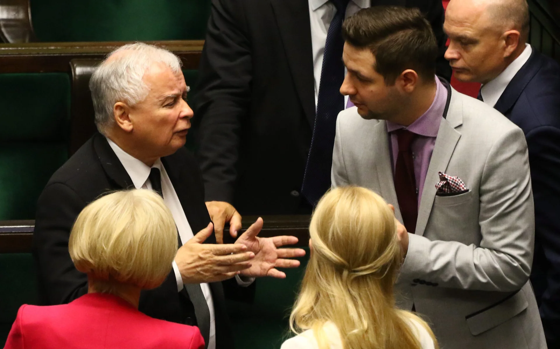 Patryk Jaki i prezes Jarosław Kaczyński.