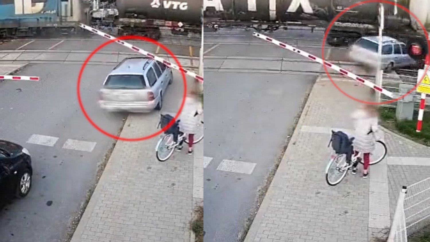 Rajd kierowcy forda skończył się pod kołami pociągu towarowego.
