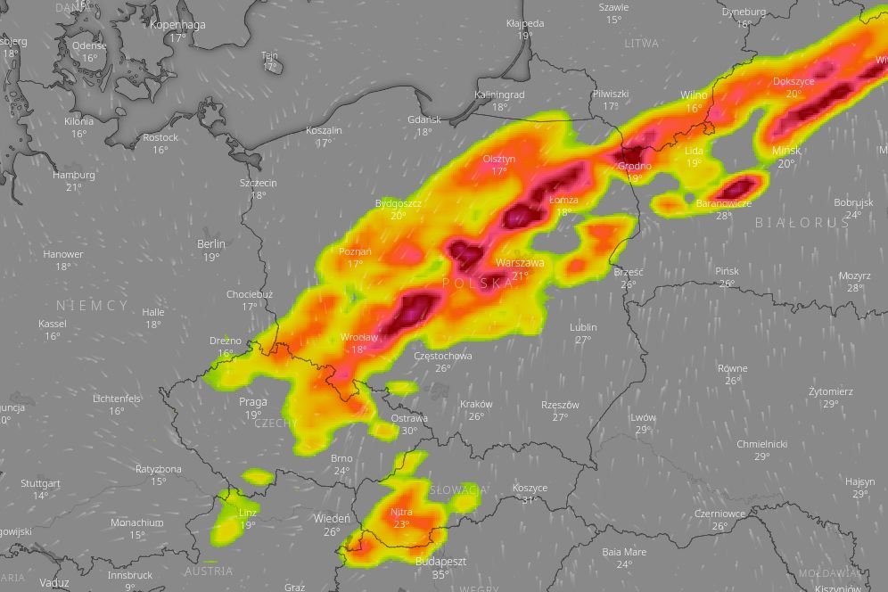 Pogoda ma być szczególnie niebezpieczna w niedzielę, 30 sierpnia