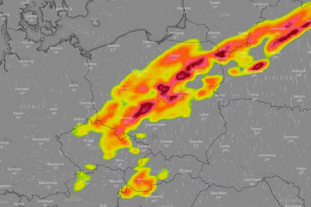 Pogoda ma być szczególnie niebezpieczna w niedzielę, 30 sierpnia