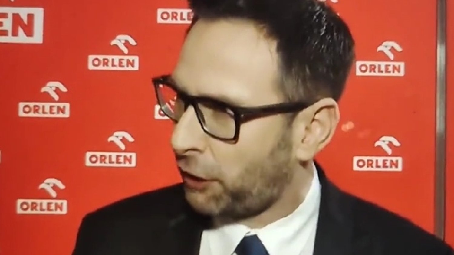 Daniel Obajtek podczas konferencji prasowej