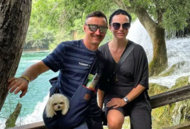 Adam Małysz i Izabela Małysz.