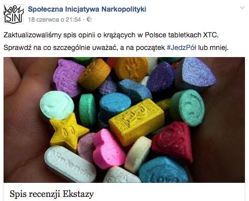 W działalności SIN pomagają również same osoby, które zażywają narkotyki. Robią recenzje substancji.