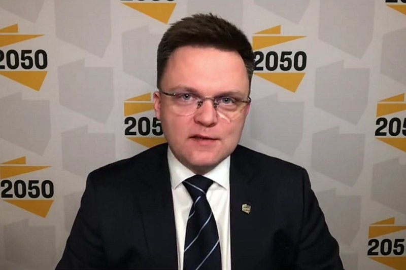 Szymon Hołownia rozmawiał w poniedziałek z sympatykami Polski 2050