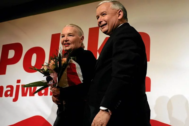 Prof. Jadwiga Staniszkis i prezes PiS Jarosław Kaczyński
