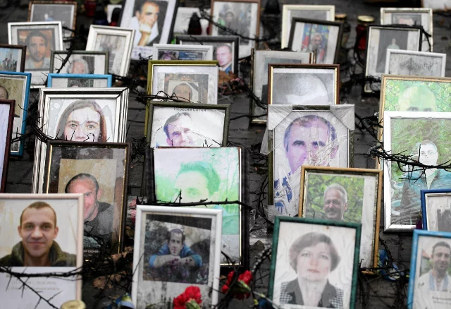 Zdjęcia ofiar wojny na Ukrainie