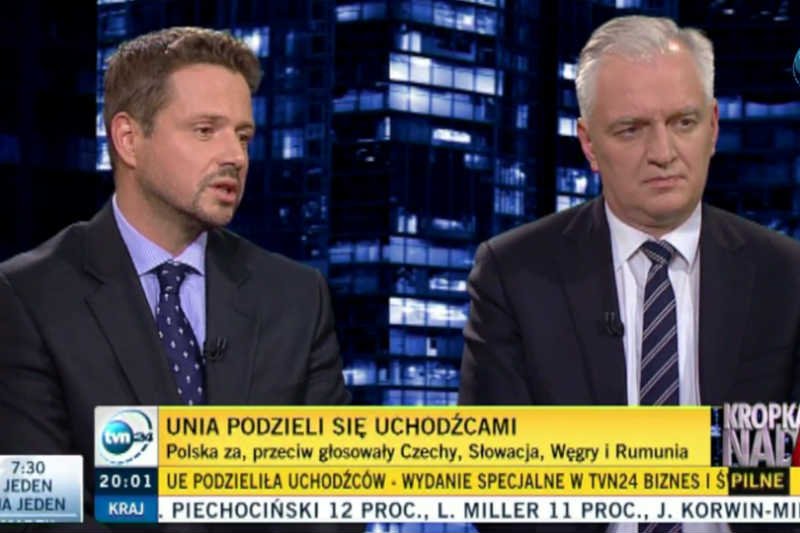 Rafał Trzaskowski przekonywał, że sprzeciw wobec decyzji o przyjęciu migrantów byłby tylko symboliczny.