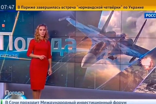 Pogoda w sam raz na bombardowanie – czyli tak przepowiada się pogodę w rosyjskiej telewizji