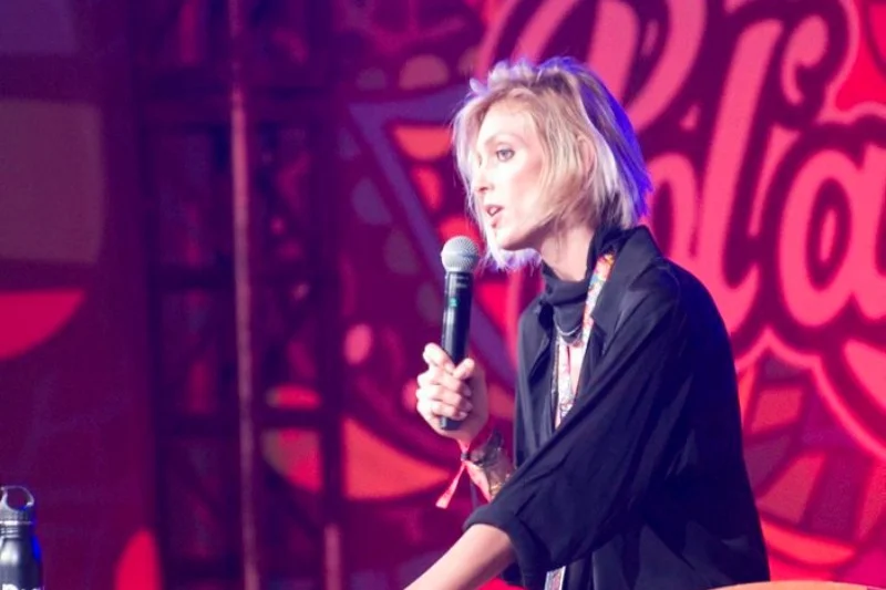 Anja Rubik na PolAndRock 2018 podczas spotkania z publicznością