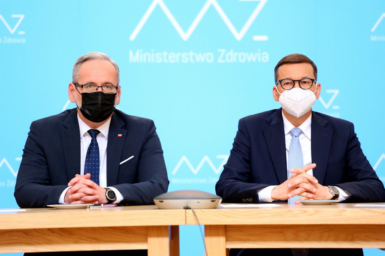 Adam Niedzielski i Mateusz Morawiecki