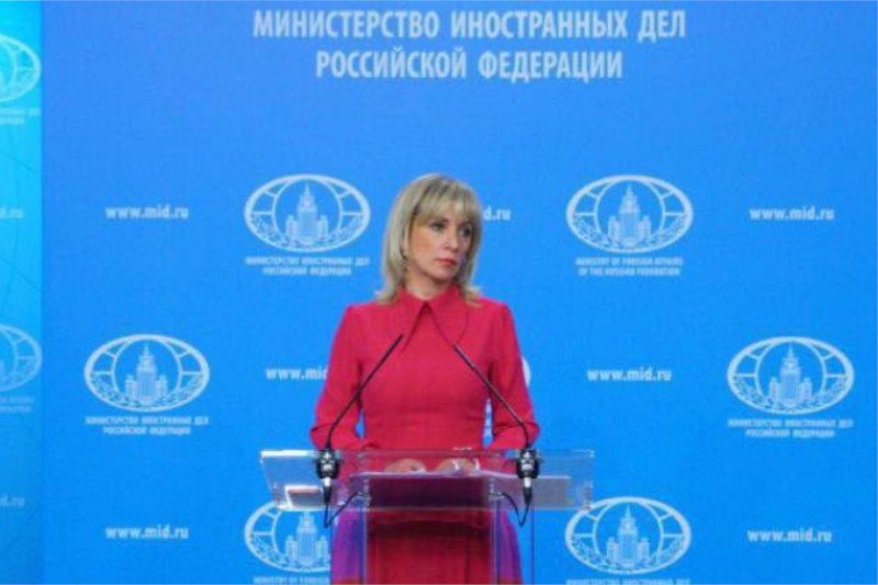 Maria Zacharowa krytykuje reakcję Zachodu na uziemienie samolotu Ryanair w Białorusi.