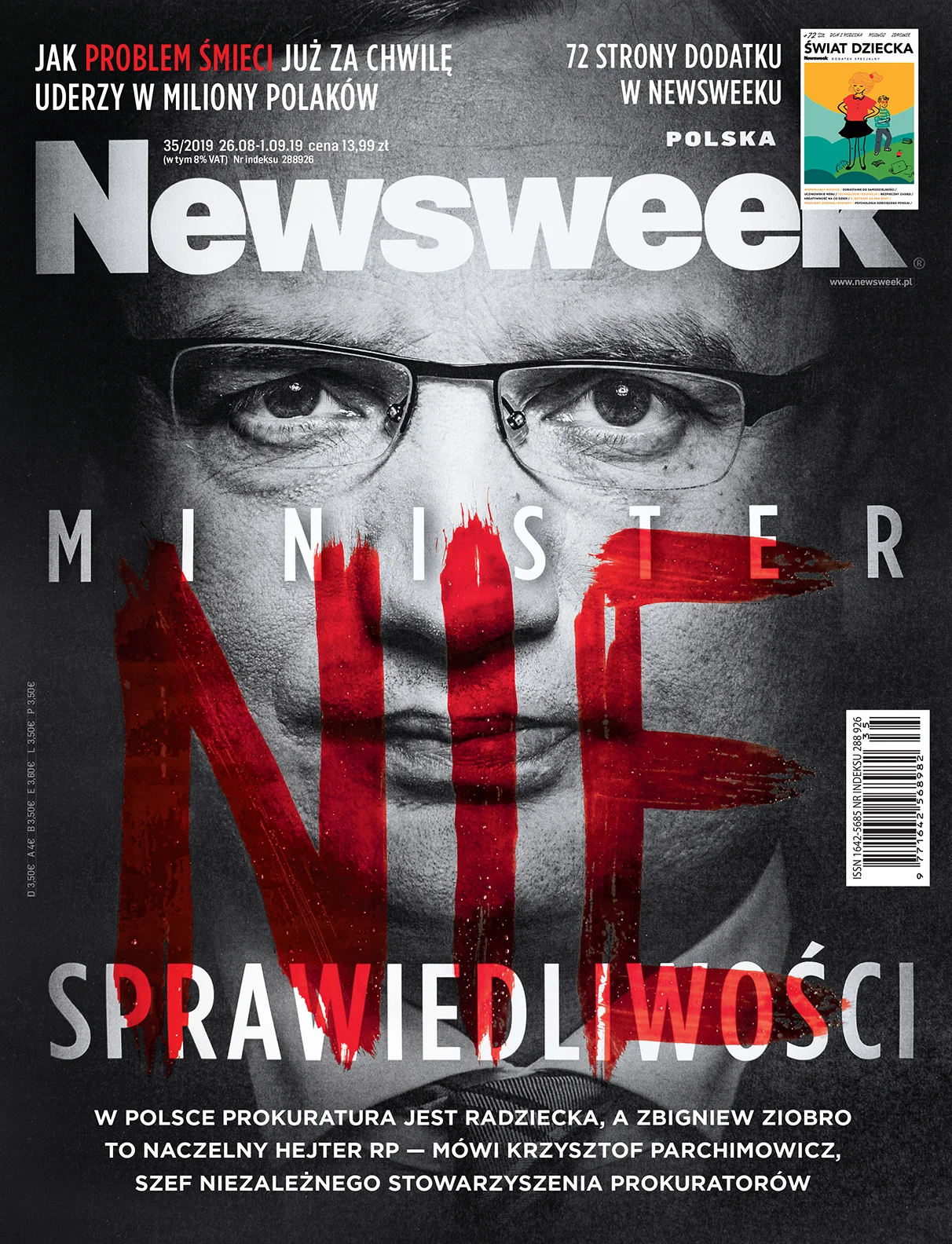 Okładka najnowszego wydania tygodnika "Newsweek".