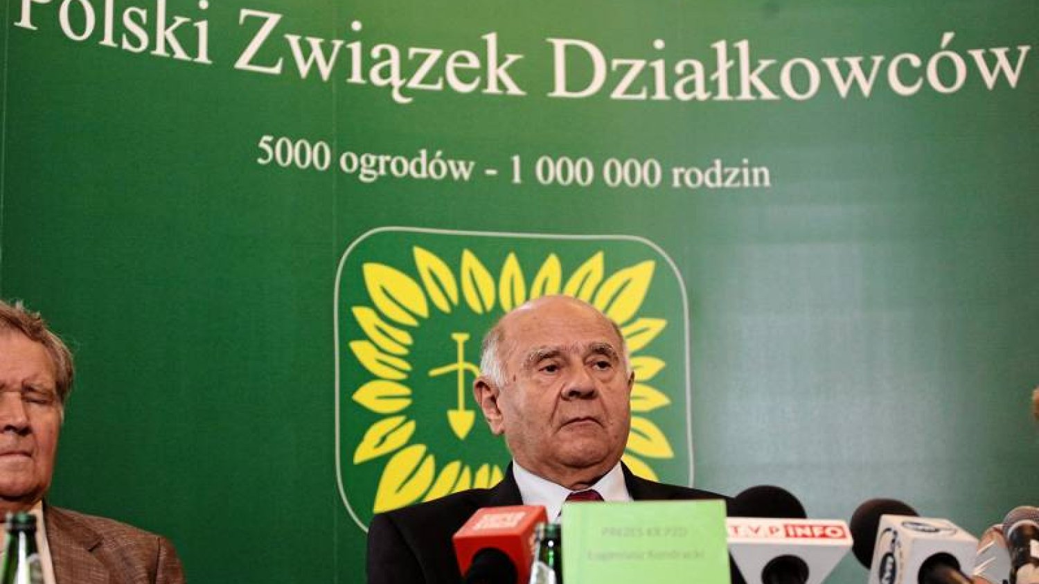 Prezes Związku, Eugeniusz Kondracki, podczas konferencji prasowej po ogłoszeniu wyroku Trybunału Konstytucyjnego w sprawie ustawy o rodzinnych ogrodach działkowych, w lipcu 2012 roku.