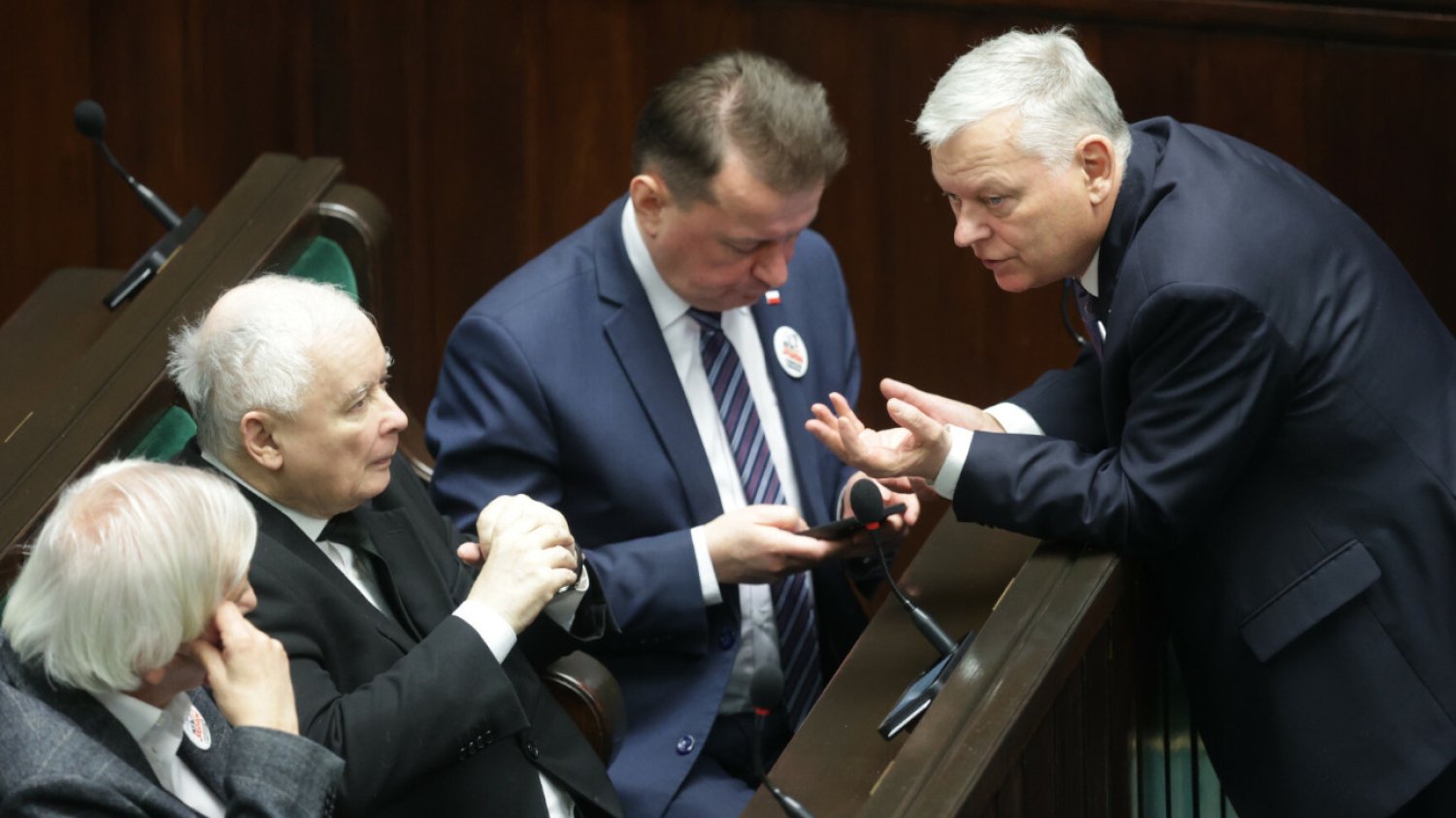 Ryszard Terlecki, Jarosław Kaczyński, Mariusz Błaszczak, Marek Suski