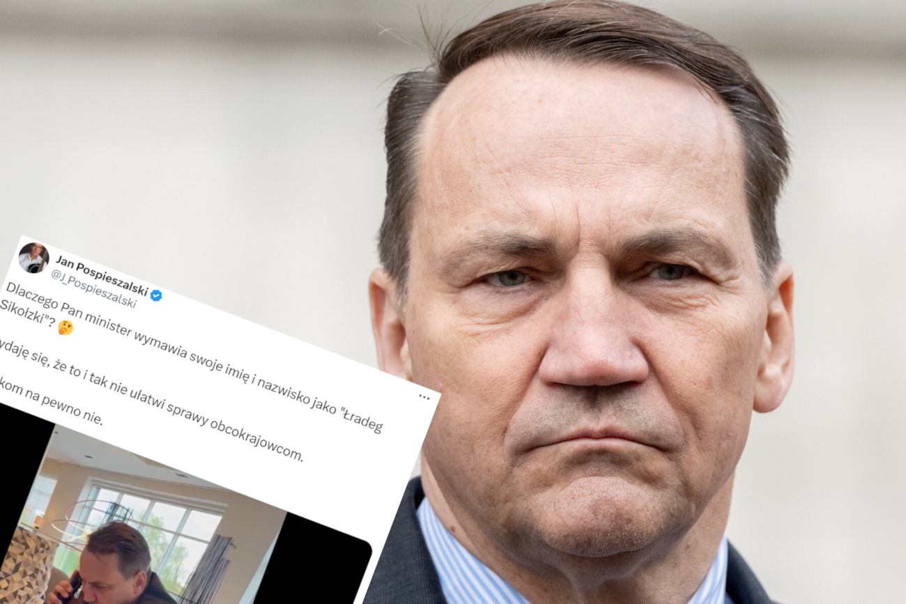 Prawicowy publicysta czepia się akcentu Sikorskiego. Jest reakcja ministra.