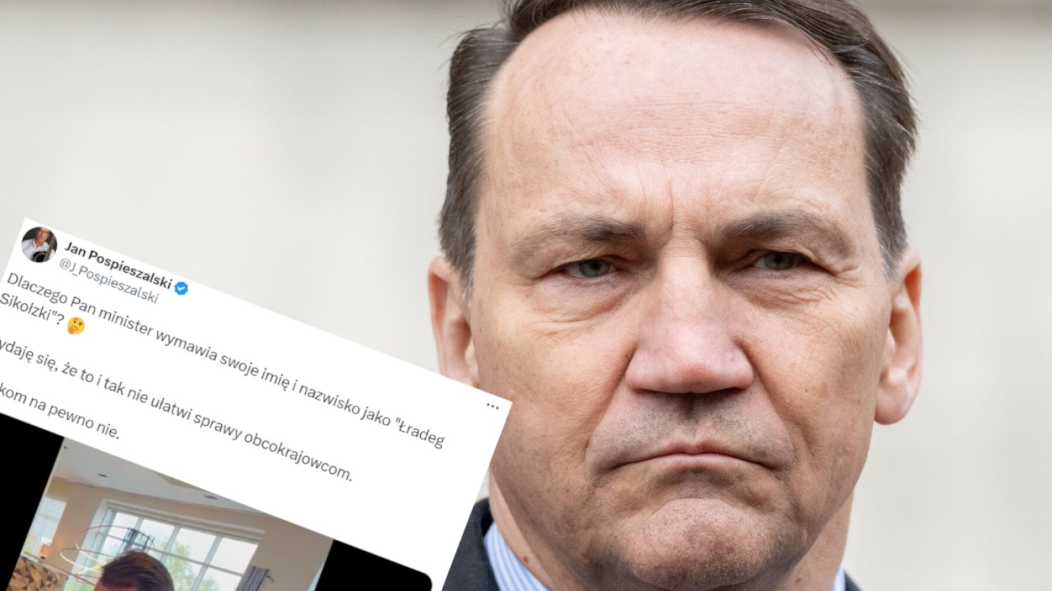 Prawicowy publicysta czepia się akcentu Sikorskiego. Jest reakcja ministra.