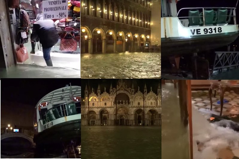 Powódź w Wenecji.