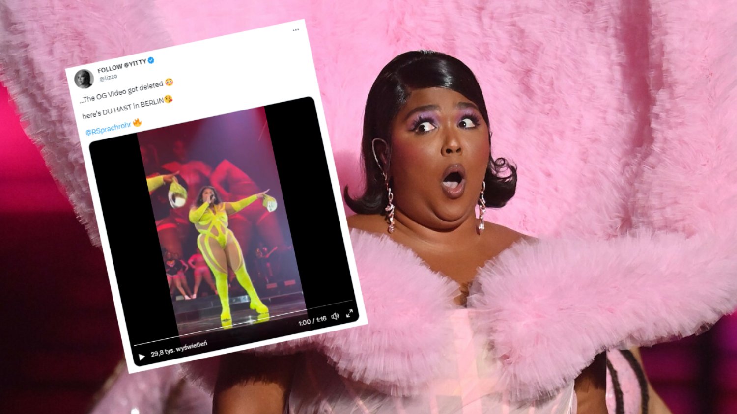 Lizzo zaśpiewała "Du Hast" zespołu Rammstein. Lizzo zaśpiewała "Du Hast" zespołu Rammstein.