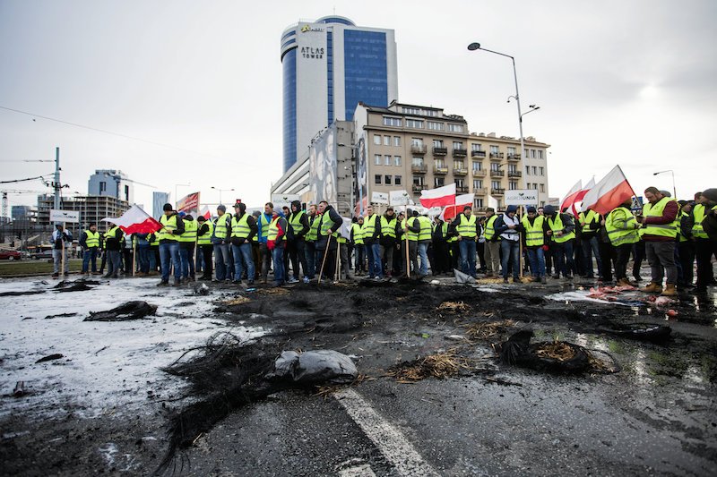 Protest rolników w Warszawie. Są pierwsi zatrzymani przez policję.