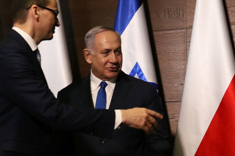 Premierzy Polski i Izraela, Mateusz Morawiecki i Beniamin Netanjahu.