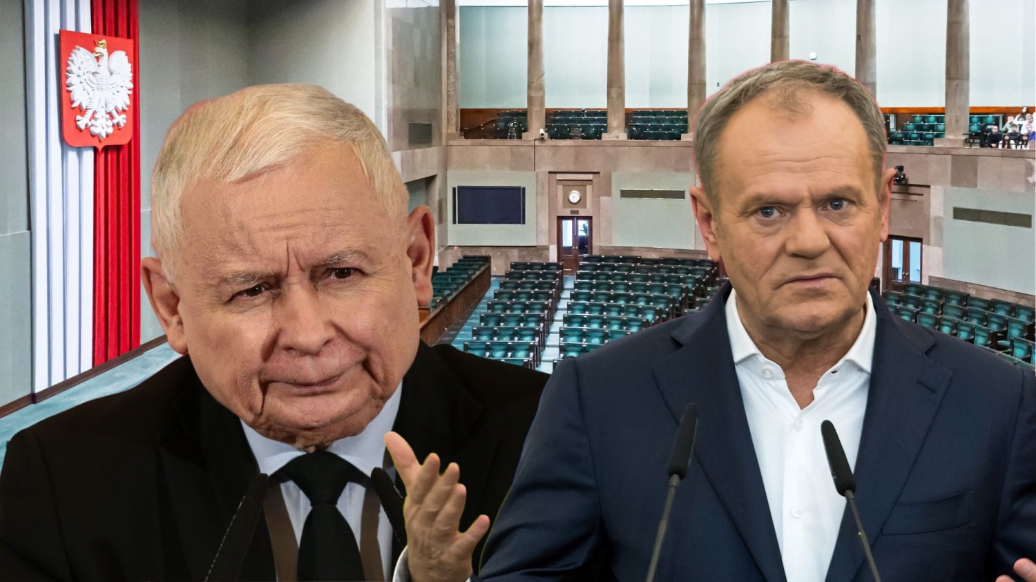 W nowym sondażu KO boleśnie traci. Ale w PiS też za wcześnie na szampana Tusk, Kaczyński, sejm