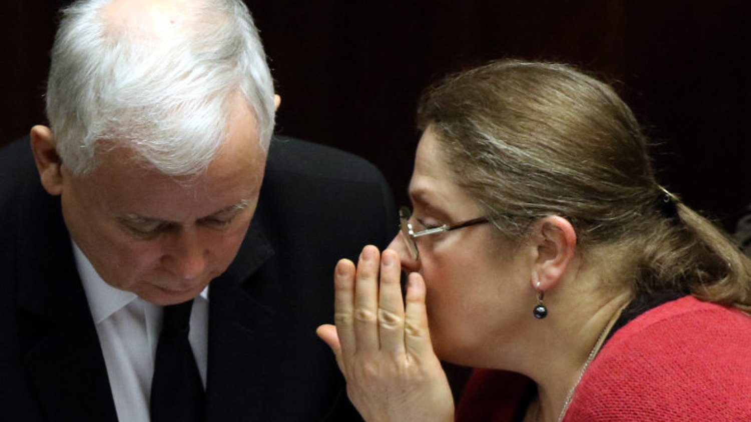 Posłanka PiS Krystyna Pawłowicz i prezes tej partii Jarosław Kaczyński.