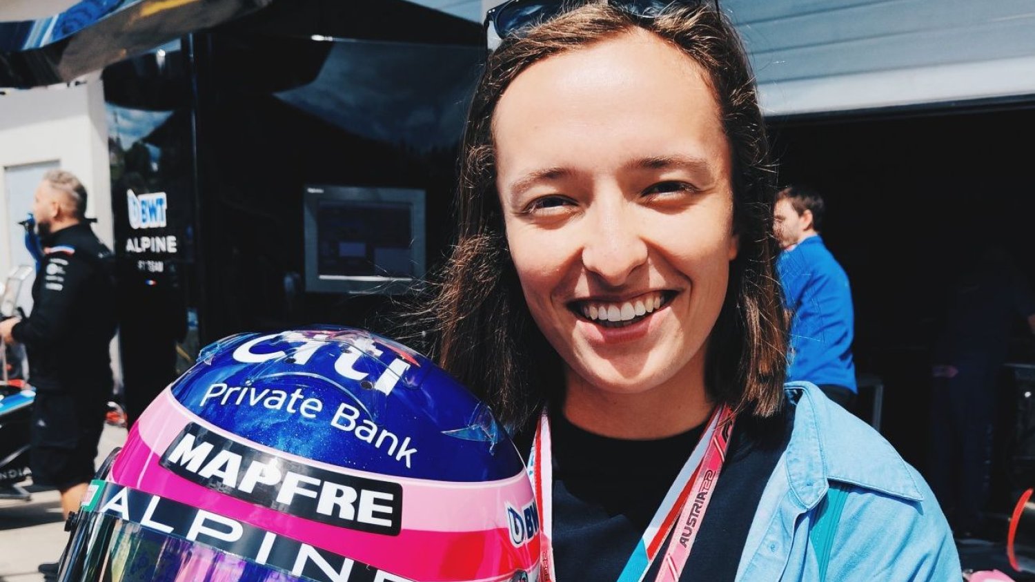 Iga Świątek na wakacjach, była gościem podczas wyścigu Formuły 1 w Austrii