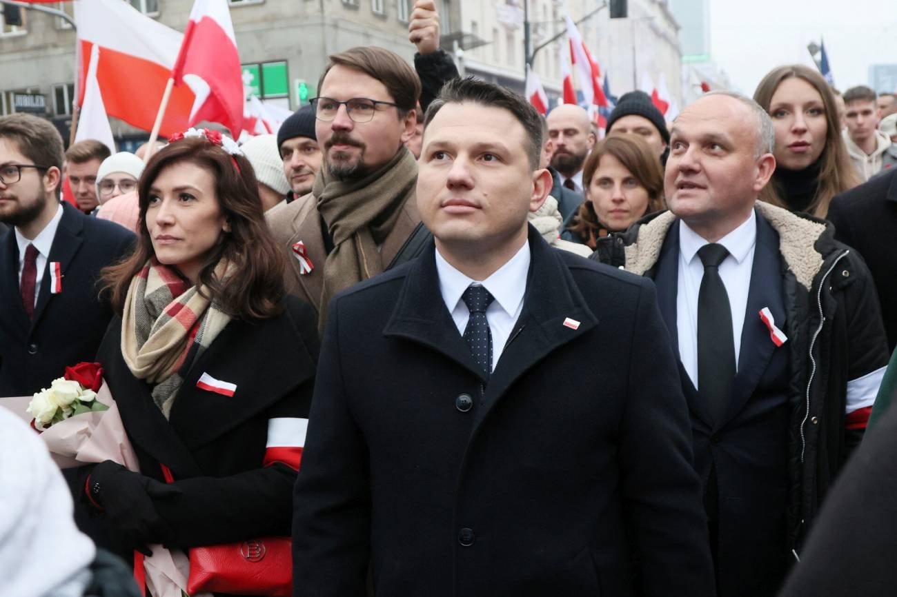 Sławomir Mentzen na Marszu Niepodległości