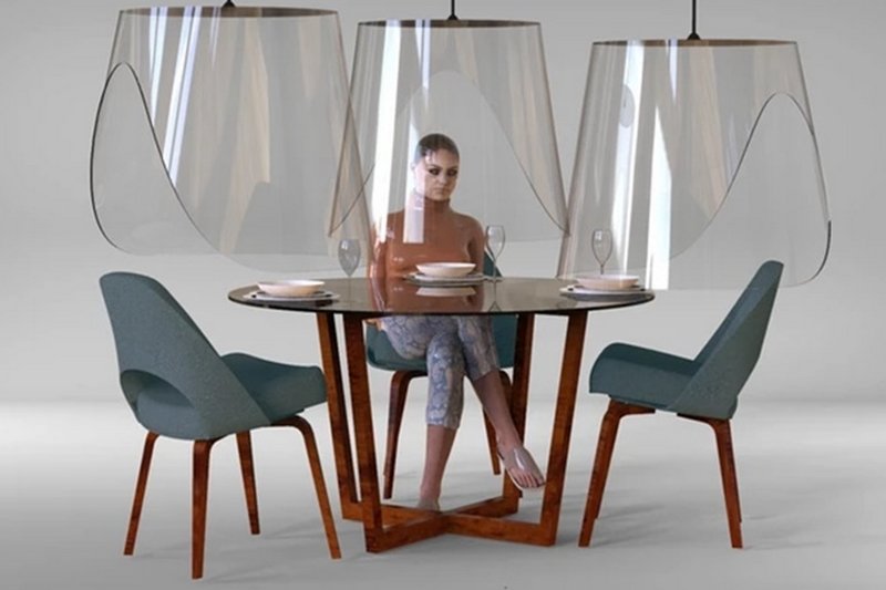 Christophe Gernigon stworzył projekt osłon do restauracji.