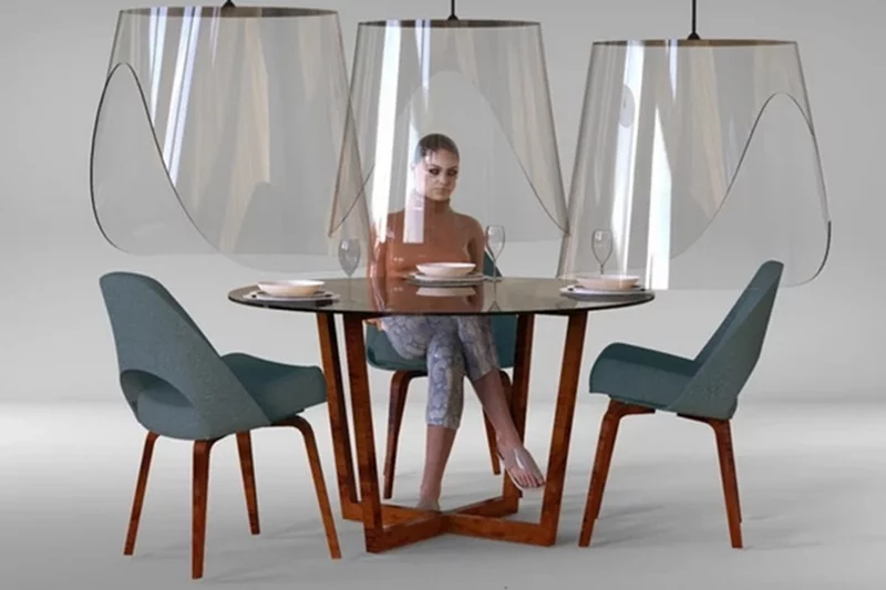 Christophe Gernigon stworzył projekt osłon do restauracji.